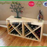 eco friendly natural wood 24 Bottle Compact Cellar wooden cube wine rack