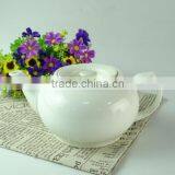 Wholesale Stock White Cheap Porcelain Teapot, Cafe Cheap White Tea Pot for Restaurant Teapot thumbnail-2