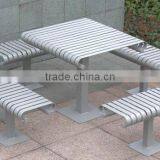 Patio Used Metal Table and 4 Chairs Metal Dining Table Chairs Set thumbnail-5
