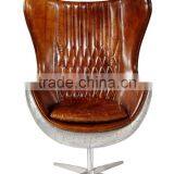 High End Vintage Leather Office Furniture Fiberglass Egg Chairs thumbnail-6