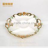 Hot Sale Ceramic Candy Plate Golden ,ceramic Plate Wholesale in Stock thumbnail-2
