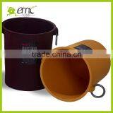 Emc High Quality Ring Handle Plastic Trash Can PP Dustin Bin Home Wasteb Bin thumbnail-2