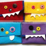 Best Selling Eco-friendly Horrible Face Handmade Felt Purse thumbnail-1
