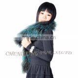 CX-S-40B Colorful Genuine Mongolian Lamb Fur Scarf thumbnail-5