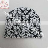Toddler Black and White Damask Cotton Baby Hat thumbnail-1