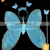 Event Party Supplies Kids Fashion Nylon Butterfly Glitter Wings Sets thumbnail-6