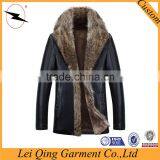 New Fashion Real Black Fur Jackets for Men thumbnail-1