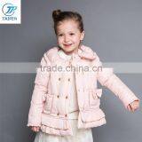 Girls Winter Coat Sweet Style Children Clothes With Pleated Hem 2017 New Design