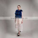 Myfur Fashion Style Winter Real Fur Waistcoat Short Dyed Color Raccoon Fur Vest thumbnail-1