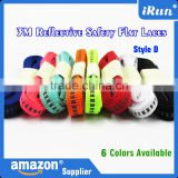 Unisex Visible Flat Reflective Shoelaces 3M Shoe Laces Shoestrings Cords - 3M Reflective Flat Laces - 6 Colors
