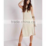 2015 Fashion Elegant Design Sleeveless High Neck Side Split Chiffon Blouse thumbnail-2