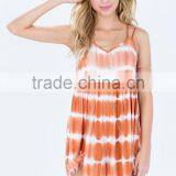 Perfect Tie Dye Grid-patterned Latest Beach Dress Designs thumbnail-2