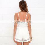Wholesale Custom Fashion Chiffon Jumpsuits Black Woman Romper thumbnail-4