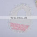 Wholesale Cute Waterproof 100% Cotton Soft Cute Baby Bib Lace Ruffle Bib thumbnail-3