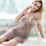 The New Spring, Summer, Nylon Mesh, Sexy Nightwear Female Temptation Summer Condole Belt Nightgown Leisurewear Yarn Bud Silk Nig thumbnail-5