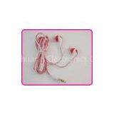 Fashionable In-Ear Earphone / Purple, Pink 3.5mm Stereo Unique Flat Cable MP3 Earphone