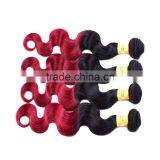 7A Grade Ombre Wave Bundles With 4"X4" Lace Closure Virgin Indian Body Hair thumbnail-4