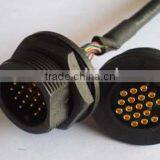 Circular Large Male Screw Solder Type Front Mounting Waterproof Connector