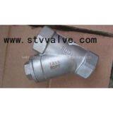 Screwed end stainless steel Y strainer (female thread y-filter )