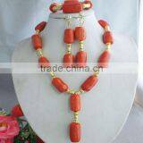 Pink Coral Beautiful Popular Necklace Jewelry Set GH-1044! thumbnail-2