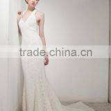 Mermaid Halter Neck Court Train With Elegant Lace Wedding Dress AS30602 thumbnail-3