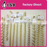 Wholesale Custom Made Design Aluminum Chain in Silver or Gold Bag Chain