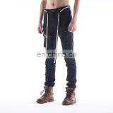 DiZNEW OEM Wholesale Men Stock Dropshipping no Hole Plain Black Jeans thumbnail-2