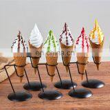 Fake Snack Decoration Props Simulation Dummy Ice Cream Waffle Cone Sample Mould Display With Snack Rack thumbnail-2