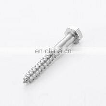Stainless Steel DIN571 M4 M6 M10 Metric Hex Head Wood Structual Lag Wood Screw