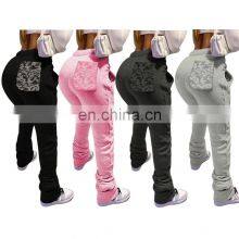 Оптовая осенне-зимняя женская одежда из шерстяного вязания, спортивные брюки с шнуровкой и карманами, свободного кроя thumbnail-1