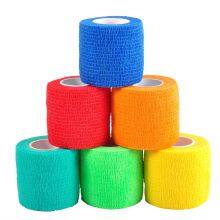 5cmX4.5m Amazon Top Seller Medical First Aid Nonwoven Cohesive Elastic Bandage With Natural Rubber thumbnail-3