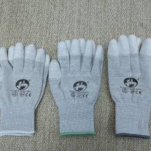 BA 13G Nylon Mixed Carbon Fiber Knitted ESD Gloves With Finger PU Dipped thumbnail-4