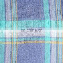 Stock Twisted Yarn Dyed Fabric Linen Cotton Blend Plaid Crepe Fabric thumbnail-2