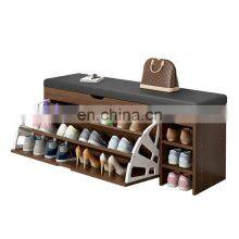 Nordic Wood Shoe Cabinet Shoe Racks Cabinet Storage Organizer thumbnail-4