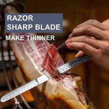 Professional Slicing Knife Lines Ham Slicer Serrated Scalloped Cake Bread Slicer Fluted Edge Ham Keban Roast Beef Slicers Knives Made in China by Bolex thumbnail-4