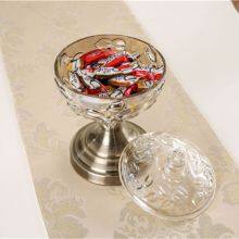 Top Selling Home Items Ornament Set Crystal Ashtray Storage Glass Jar With Lid thumbnail-2