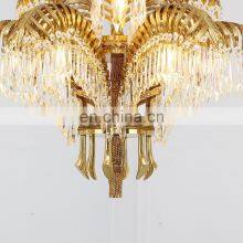 Golden Luxury Crystal Chandelier For Indoor Modern K9 Led Crystal Chandelier thumbnail-4