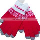 Winter Thicker Smart Phone Touch Screen Glove Acrylic Knit Mobile Phone Gloves thumbnail-3