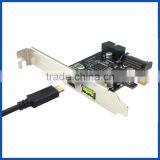 Desktop USB3.0 Gen 1 Type C PCIe Controler Card PCI Express to USB Type C With 2.4A Quick Charge Adaper Card