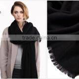Lady Fashion Plain Pure Indian Wool Shawl thumbnail-2