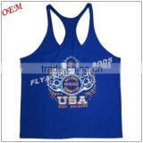 Custom Logo Printed Y-back Gym Stringer Singlet thumbnail-1