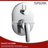 Bathroom brass wall mounted faucet mixer with dieverter SV-305W