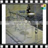 Plexi Luxury Design Acrylic Dinning Table Set Elegant Acrylic Living Room Furniture PMMA Lucite Highclear Acrylic Dinining Chair thumbnail-5