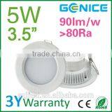 AC100-240V Diameter 120mm 3.5inch 5W Led Ceiling Down Lamp