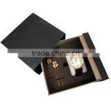 Custom Design Black Cardboard Paper Watch Box With Drawer . thumbnail-1