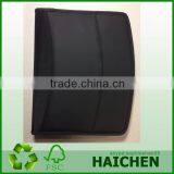 Black Leather Zippered 3 Ring Binder / Folder / Portfolio thumbnail-2