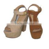 Hot Sale 2014 New Women's Summer High-helled Sandals, Deerskin Flocking Shoes thumbnail-2