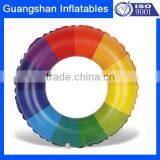 Inflatable Colourful Rainbow PVC Swimming Ring Floats thumbnail-2