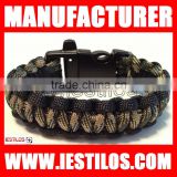 top quality paracord bracelet with whistle buckle