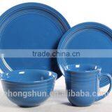 16pc Stoneware Color Glaze/embossed Dinnerware Set thumbnail-6